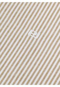 Pako Lorente - PAKO LORENTE - Beżowa koszula męska w paski. Kolor: beżowy. Materiał: poliester, bawełna. Długość: długie. Wzór: paski. Sezon: jesień #5