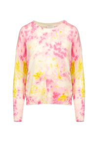 Allude - Sweter wełniany ALLUDE. Kolor: wielokolorowy, różowy. Materiał: wełna