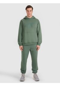 4f - 4F Spodnie dresowe joggery męskie - zielone 3XL. Kolor: zielony. Materiał: dresówka. Wzór: gładki, ze splotem #1