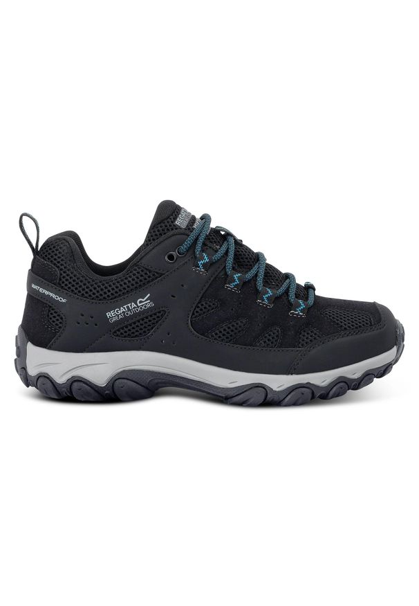Regatta - Buty damskie trekkingowe niskie z membraną Edgepoint IV. Kolor: czarny. Materiał: syntetyk. Szerokość cholewki: normalna. Styl: sportowy