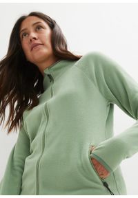 bonprix - Bluza rozpinana z polaru, z kieszeniami z zamkiem. Kolor: zielony. Materiał: polar #2
