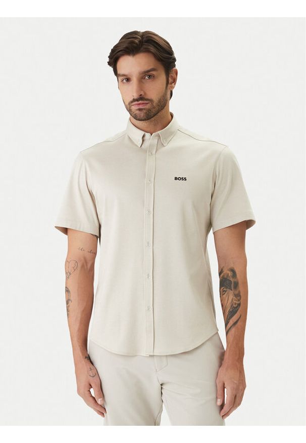 BOSS Koszula ST Motion 50555951 Beżowy Regular Fit. Kolor: beżowy. Materiał: bawełna
