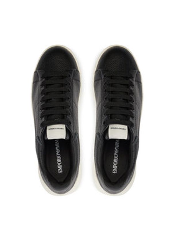 Emporio Armani Sneakersy X3X024 XF768 00002 Czarny. Kolor: czarny. Materiał: skóra