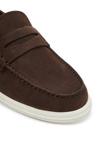 TOMMY HILFIGER - Tommy Hilfiger Mokasyny Nubuck P Loafer FM0FM05350 Brązowy. Kolor: brązowy. Materiał: nubuk, skóra #4