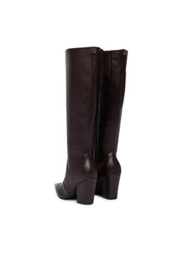 Guess Kozaki FLFNRL LEA11 Brązowy. Kolor: brązowy. Materiał: skóra