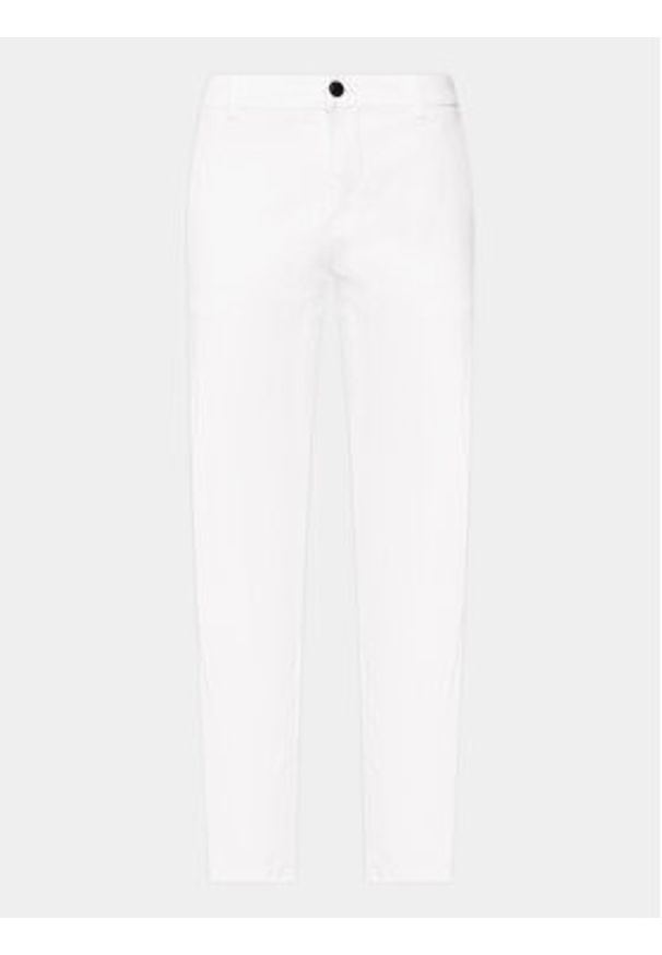 Lindbergh Chinosy 30-005044 Biały Slim Fit. Kolor: biały. Materiał: bawełna