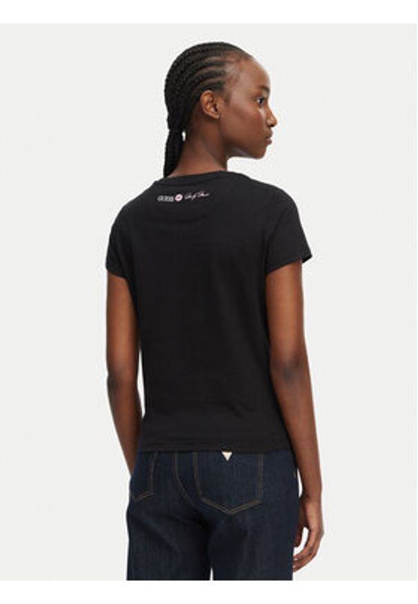 Guess T-Shirt W6BI51 K6658 Czarny Regular Fit. Kolor: czarny. Materiał: bawełna