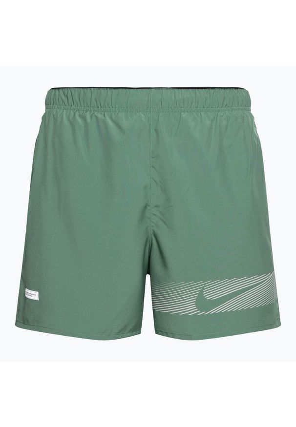 Spodenki męskie Nike Challenger Flash Dri-Fit 5" Brief-Lined. Kolor: zielony. Technologia: Dri-Fit (Nike)