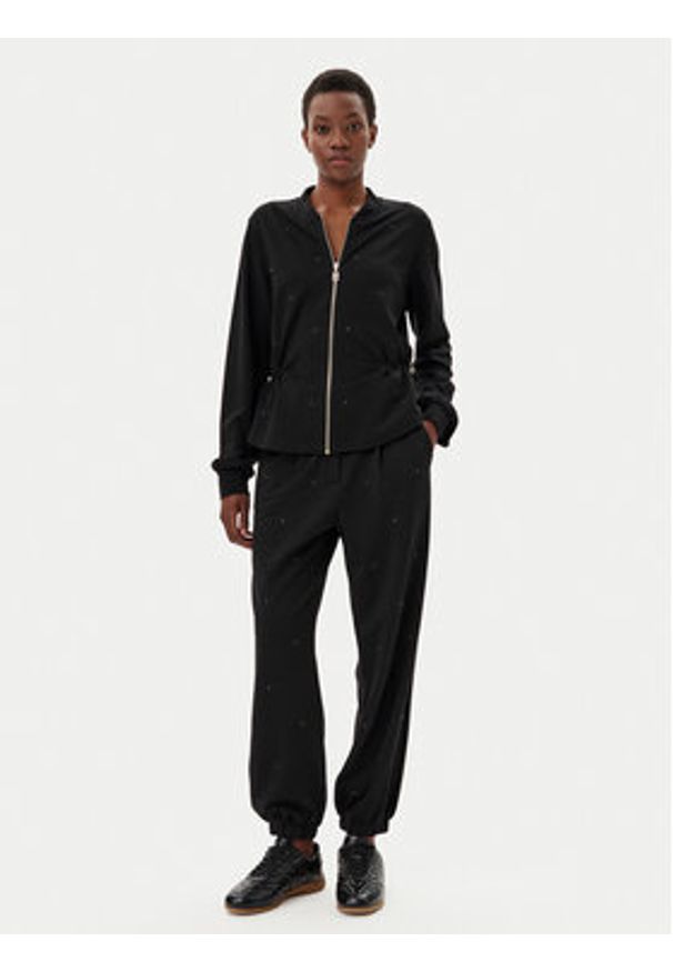 Liu Jo Sport Spodnie dresowe TA5193 J5942 Czarny Relaxed Fit. Kolor: czarny. Materiał: bawełna