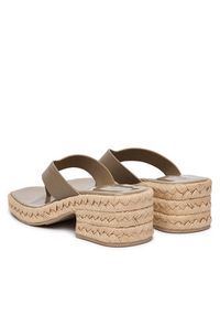 Calvin Klein Japonki Block Heel Espa 50 Thong Lth HW0HW02902 Brązowy. Kolor: brązowy. Materiał: skóra #3