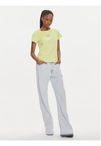 Pinko T-Shirt 100355 A1NW Żółty Regular Fit. Kolor: żółty. Materiał: bawełna #3