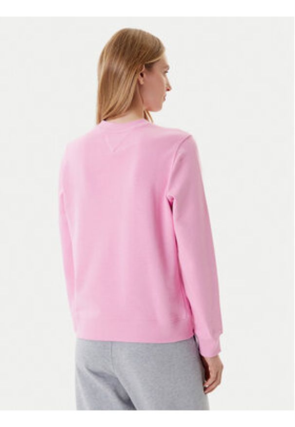 Tommy Jeans Bluza Essential DW0DW20942 Różowy Regular Fit. Kolor: różowy. Materiał: bawełna