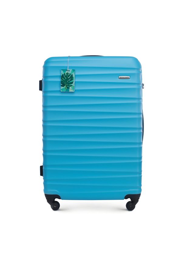 Wittchen - Duża walizka z zawieszką niebieska. Kolor: niebieski. Styl: wakacyjny