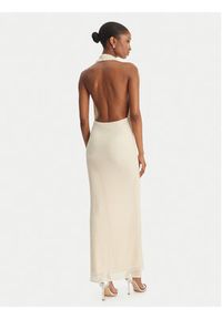 BARDOT - Bardot Sukienka wieczorowa Nola 59814DB2 Beżowy Slim Fit. Kolor: beżowy. Materiał: syntetyk. Styl: wizytowy #4