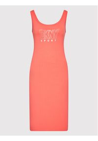DKNY Sport Sukienka letnia DP2D4646 Różowy Slim Fit. Kolor: różowy. Materiał: bawełna. Sezon: lato. Typ sukienki: sportowe. Styl: sportowy