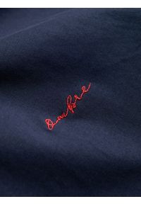 Ombre Clothing - Koszula męska bawełniana REGULAR z dzianiny single jersey - granatowa V2 OM-SHCS-0138 - XXL. Kolor: niebieski. Materiał: bawełna, dzianina, jersey. Wzór: haft, kolorowy #8