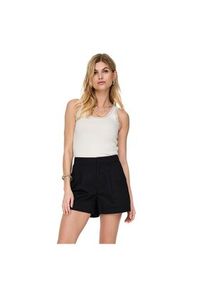 only - ONLY Top Sara 15345994 Kremowy Slim Fit. Kolor: kremowy. Materiał: bawełna #6