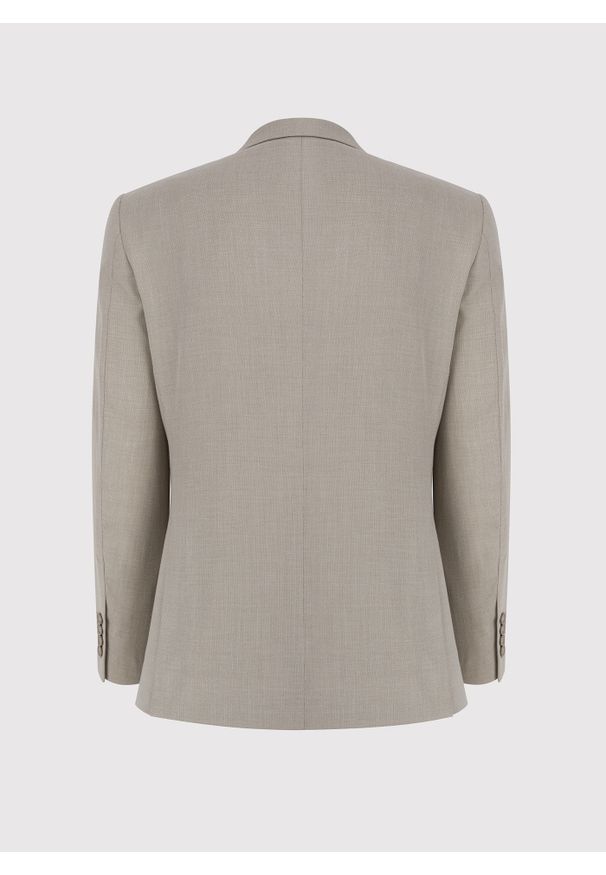 Pako Lorente - PAKO LORENTE – Beżowa marynarka męska. Okazja: na co dzień. Kolor: beżowy. Materiał: jeans, wiskoza, elastan, poliester. Styl: casual