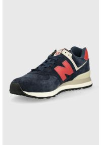 New Balance sneakersy zamszowe ML574PN2 kolor granatowy. Nosek buta: okrągły. Zapięcie: sznurówki. Kolor: niebieski. Materiał: zamsz. Model: New Balance 574 #4
