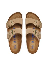 Birkenstock Klapki Arizona Sfb Lenb 1019016 Beżowy. Kolor: beżowy. Materiał: skóra, nubuk #3