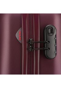 Wittchen - Duża walizka z polikarbonu fakturowana bordowa. Kolor: czerwony. Materiał: guma. Styl: klasyczny #4