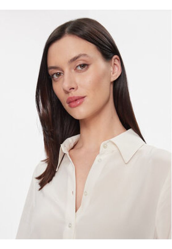 Weekend Max Mara Koszula Geo 2415111041 Écru Regular Fit. Materiał: jedwab