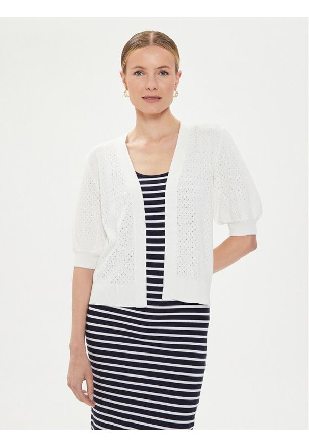 Kaffe Kardigan Dali 10506575 Biały Regular Fit. Kolor: biały. Materiał: bawełna