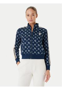 Guess Bluza V5YQ07 K0282 Granatowy Regular Fit. Kolor: niebieski. Materiał: syntetyk