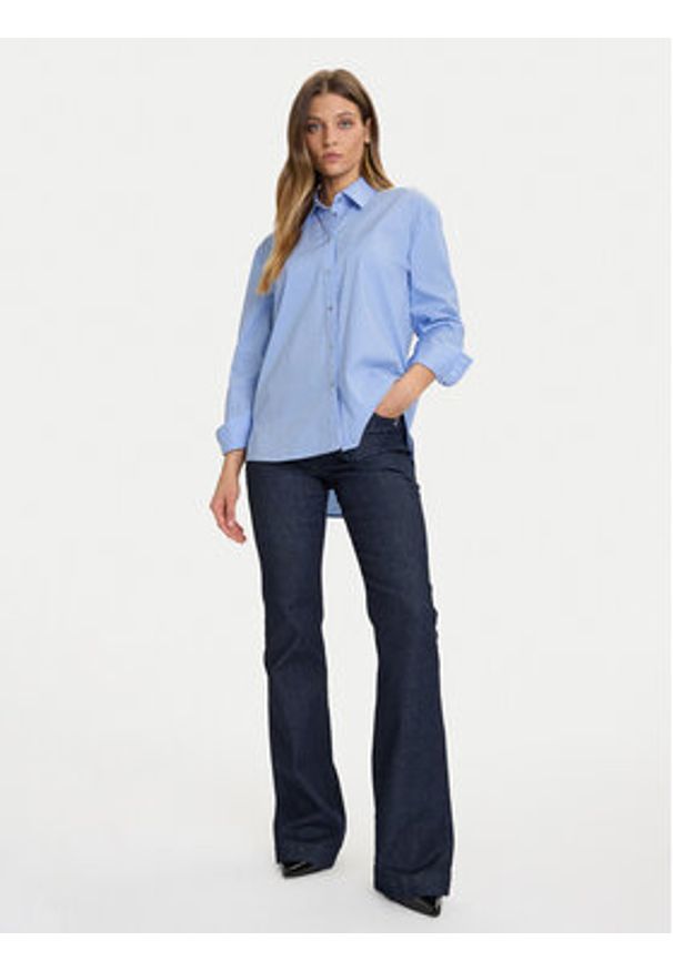 Morgan Koszula 252-CRAY Niebieski Loose Fit. Kolor: niebieski. Materiał: bawełna