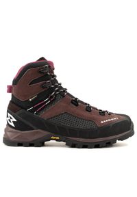 Buty damskie trekkingowe wodoodporne Garmont TOWER TREK GTX WMS. Wysokość cholewki: za kostkę. Kolor: czerwony, wielokolorowy, czarny, brązowy. Materiał: materiał, syntetyk. Szerokość cholewki: normalna