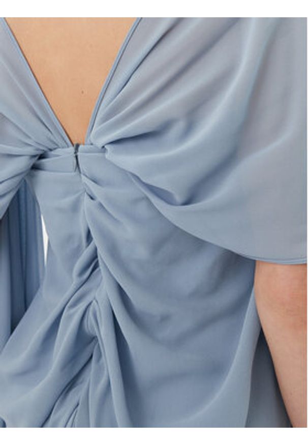 Eleh Sukienka wieczorowa ESS250187 Niebieski Regular Fit. Kolor: niebieski. Materiał: satyna, syntetyk. Styl: wizytowy