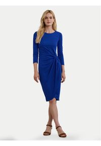 Lauren Ralph Lauren - LAUREN RALPH LAUREN Sukienka codzienna 250957709001 Niebieski Regular Fit. Okazja: na co dzień. Kolor: niebieski. Materiał: syntetyk. Typ sukienki: proste. Styl: casual #1