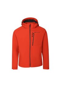 ALPINE PRO - Kurtka męska trekkingowa softshell Alpine Pro Hoor. Kolor: pomarańczowy. Materiał: softshell. Sport: turystyka piesza