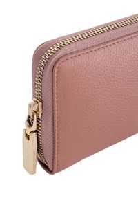 Ochnik - Duży różowy skórzany portfel damski. Kolor: różowy. Materiał: skóra #6