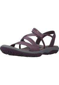 skechers - Sandały SKECHERS REGGAE SLIM Fioletowy. Kolor: fioletowy. Materiał: tkanina. Sezon: lato