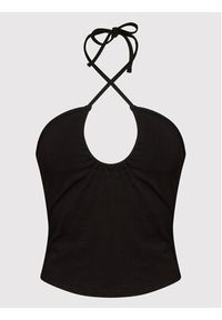 NA-KD Top Keyhole 1100-006071-0002-003 Czarny Slim Fit. Kolor: czarny. Materiał: bawełna #3