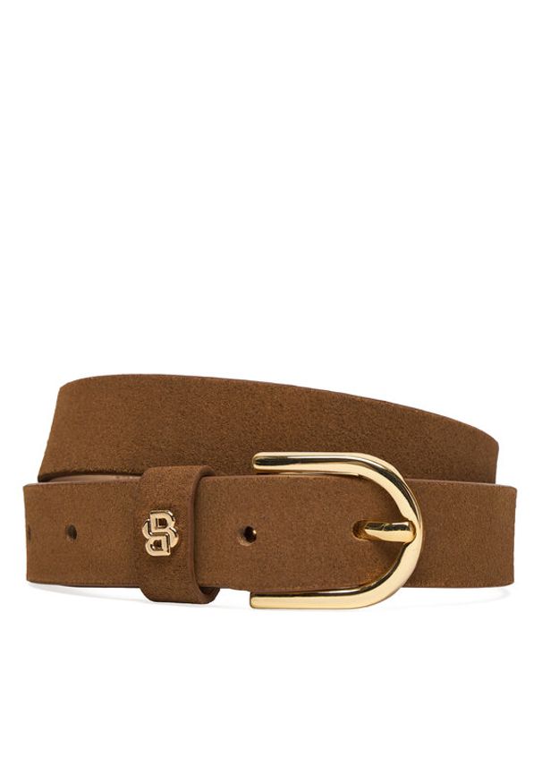 BOSS Pasek Scarlet-Bb-Sd-G_Sz25 50522643 Brązowy. Kolor: brązowy. Materiał: skóra