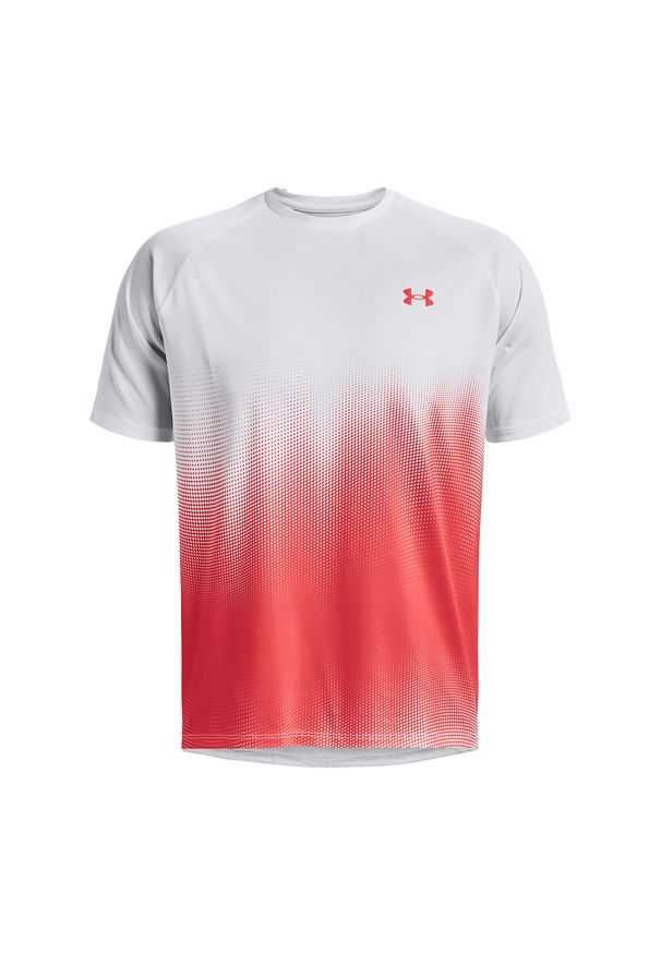 T-shirt treningowy męski Under Armour Tech Fade. Kolor: biały, czerwony, wielokolorowy