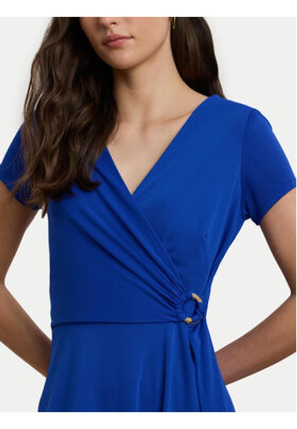 Lauren Ralph Lauren - LAUREN RALPH LAUREN Sukienka codzienna 250868161016 Niebieski Regular Fit. Okazja: na co dzień. Kolor: niebieski. Materiał: syntetyk. Typ sukienki: proste. Styl: casual