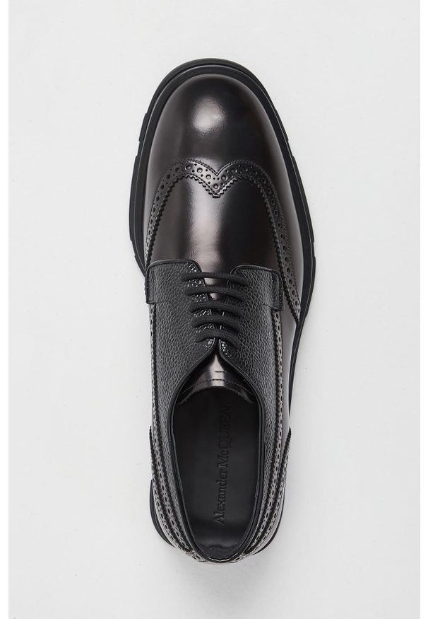 Alexander McQueen - Półbuty męskie skórzane ALEXANDER MCQUEEN. Materiał: skóra