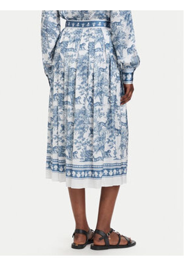 Fracomina Spódnica plisowana FS26SG2005W435K5 Niebieski jasny Regular Fit. Kolor: niebieski. Materiał: syntetyk