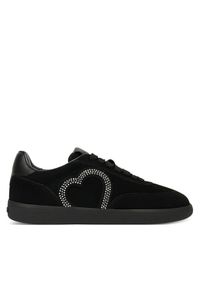 Love Moschino - LOVE MOSCHINO Sneakersy JA15402G0NIG100A Czarny. Kolor: czarny. Materiał: zamsz, skóra