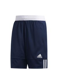 Adidas - 3G Speed Reversible Shorts. Kolor: wielokolorowy, biały, niebieski. Materiał: poliester. Sport: fitness, koszykówka
