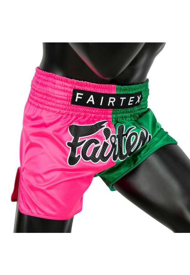 FAIRTEX - Spodenki Muay Thai Fairtex BS1911 Różowe/Zielone S. Kolor: różowy