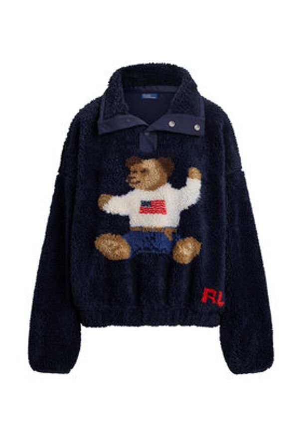 Polo Ralph Lauren Polar 211971768001 Granatowy Relaxed Fit. Typ kołnierza: polo. Kolor: niebieski. Materiał: syntetyk