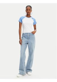 Juicy Couture T-Shirt Contrast JCWCT125307 Biały Slim Fit. Kolor: biały. Materiał: bawełna #4