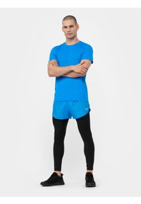 4f - Spodenki do biegania szybkoschnące męskie. Kolor: niebieski. Materiał: włókno, materiał. Sport: fitness