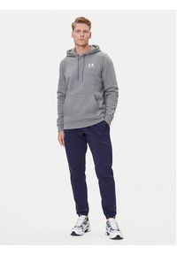 Under Armour Bluza UA Essential Fleece Hoodie 1373880 Szary Regular Fit. Kolor: szary. Materiał: bawełna #5