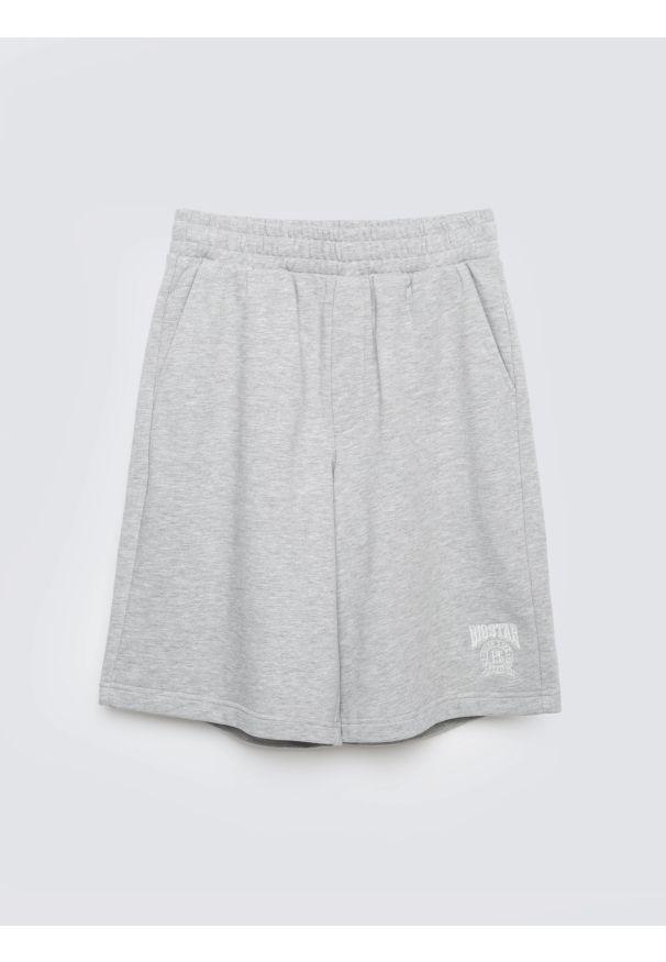 Big-Star - Szorty dziewczęce dresowe szare Anida 901. Okazja: na co dzień. Kolor: szary. Materiał: dresówka. Wzór: kolorowy, nadruk. Styl: casual, klasyczny