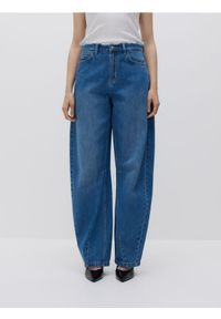 Reserved - Jeansy balloon fit - niebieski. Kolor: niebieski. Materiał: jeans
